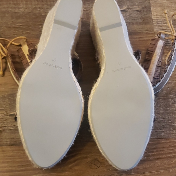 Manebi espadrille leather wedge sandals size 11 - Picture 4 of 8
